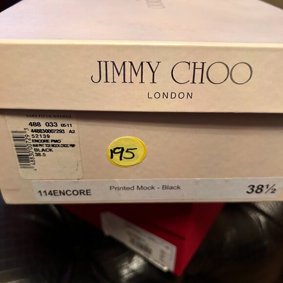 Jimmy Choo Encore Pump in Printed Mock Crock Black 38.5 - Picture 7 of 7